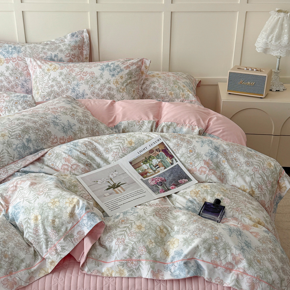 91家纺网 家纺一手货源 找家纺 星光耀 2026新款A类凉感天丝棉床盖四件套 初夏