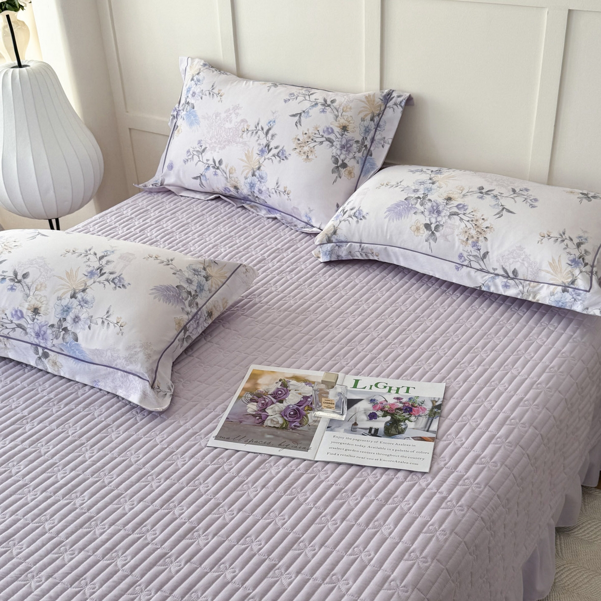 91家纺网 家纺一手货源 找家纺 星光耀 2026新款A类凉感天丝棉床盖四件套 华尔兹