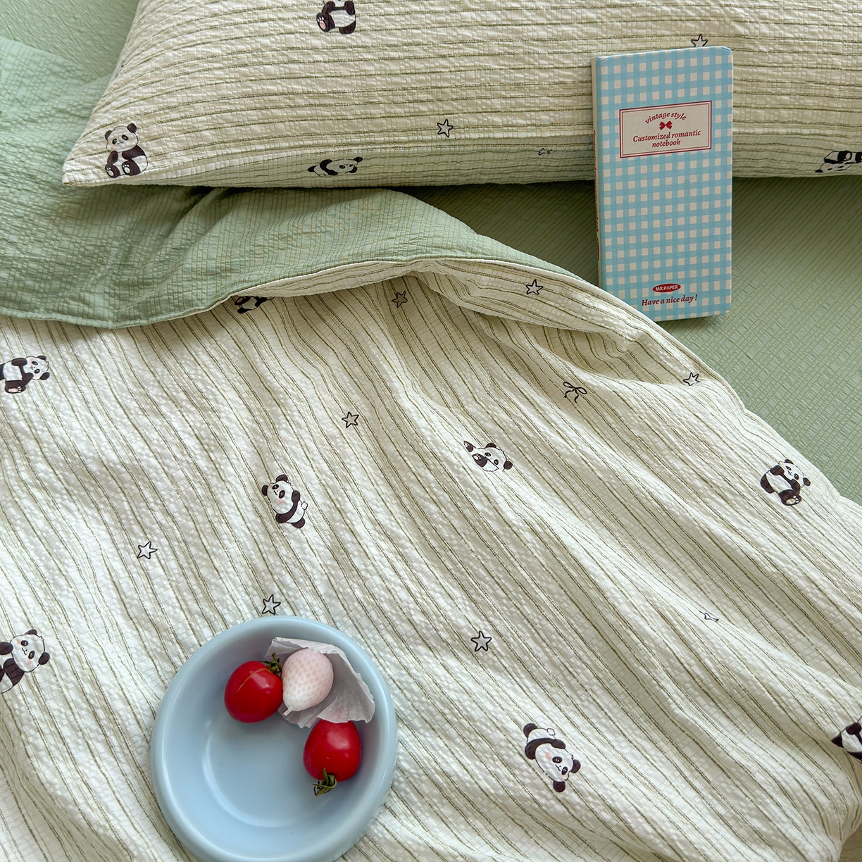 91家纺网 家纺一手货源 找家纺 （总）桔禾家纺 2026新款泡芙棉双层纱夏被夏凉被空调被四件套