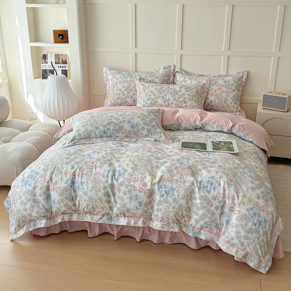 91家纺网 家纺一手货源 找家纺 星光耀 2026新款A类凉感天丝棉床盖四件套 初夏