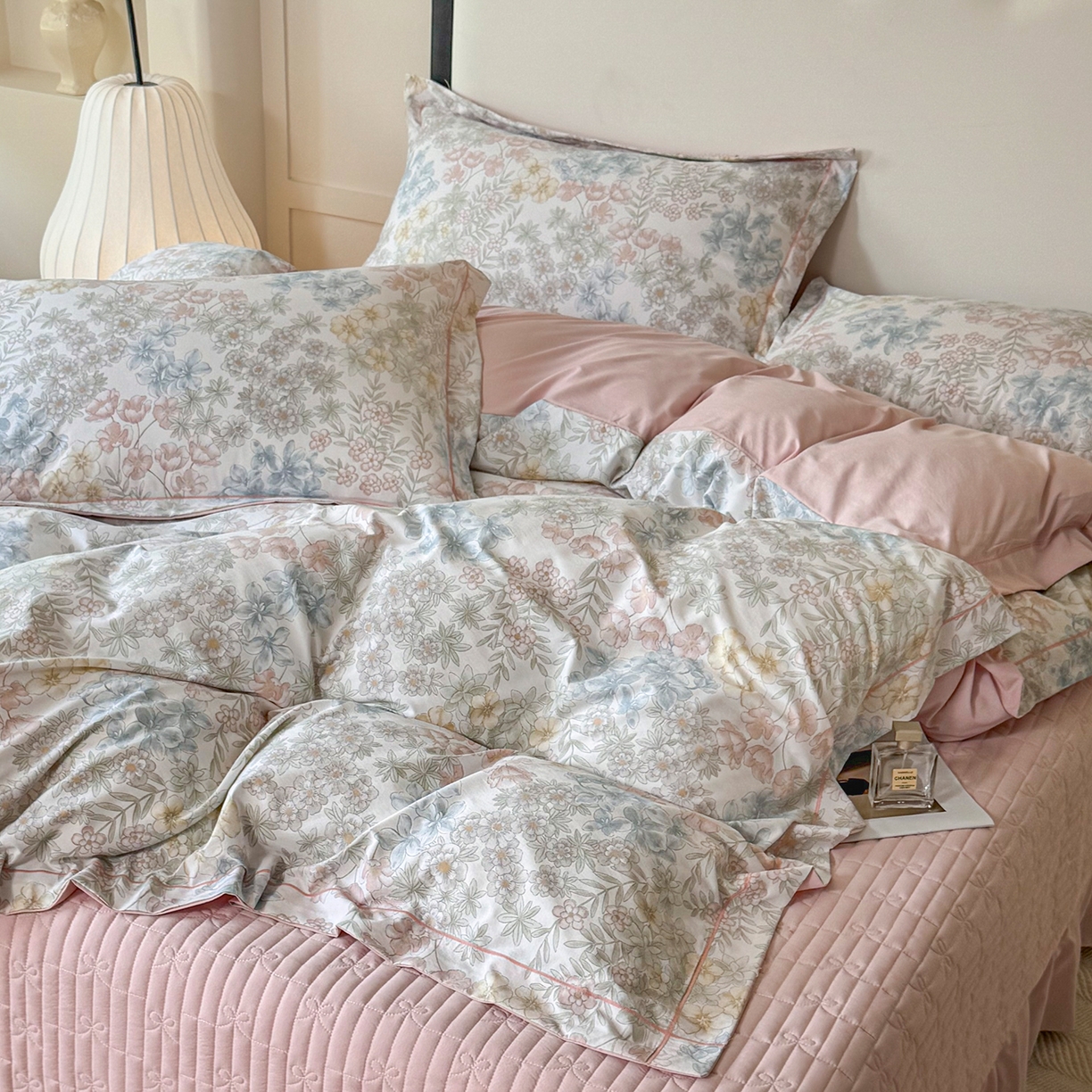 91家纺网 家纺一手货源 找家纺 星光耀 2026新款A类凉感天丝棉床盖四件套 初夏