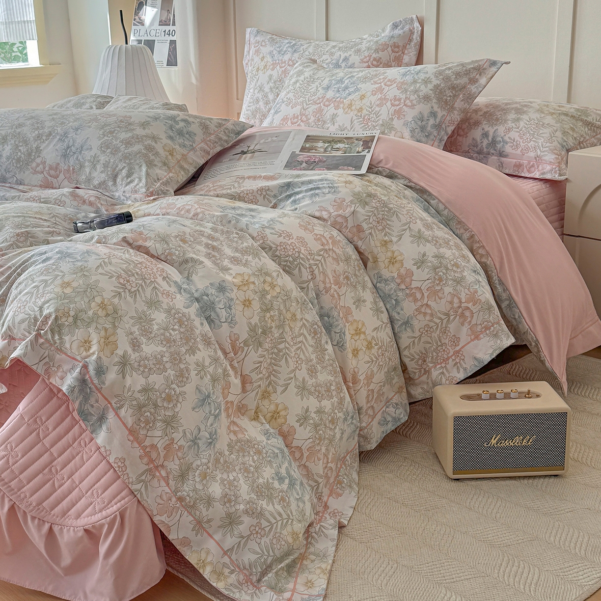 91家纺网 家纺一手货源 找家纺 星光耀 2026新款A类凉感天丝棉床盖四件套 初夏