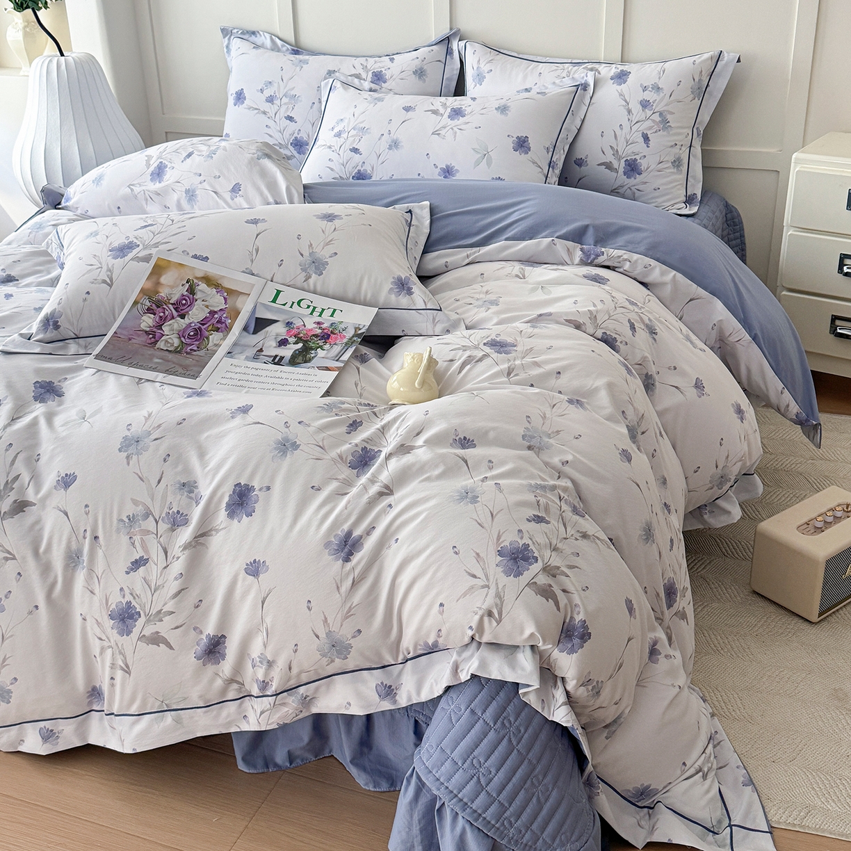 星光耀 2026新款A类凉感天丝棉床盖四件套 温岚