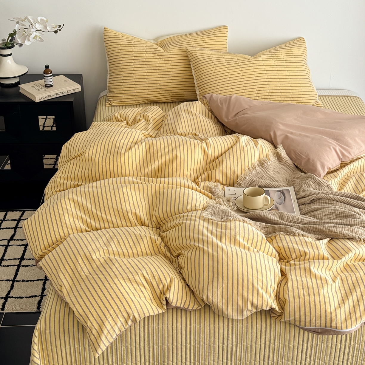 91家纺网 家纺一手货源 找家纺 （总）妮可 2026新款A类三层夹棉全棉双层纱绒多功能盖毯被