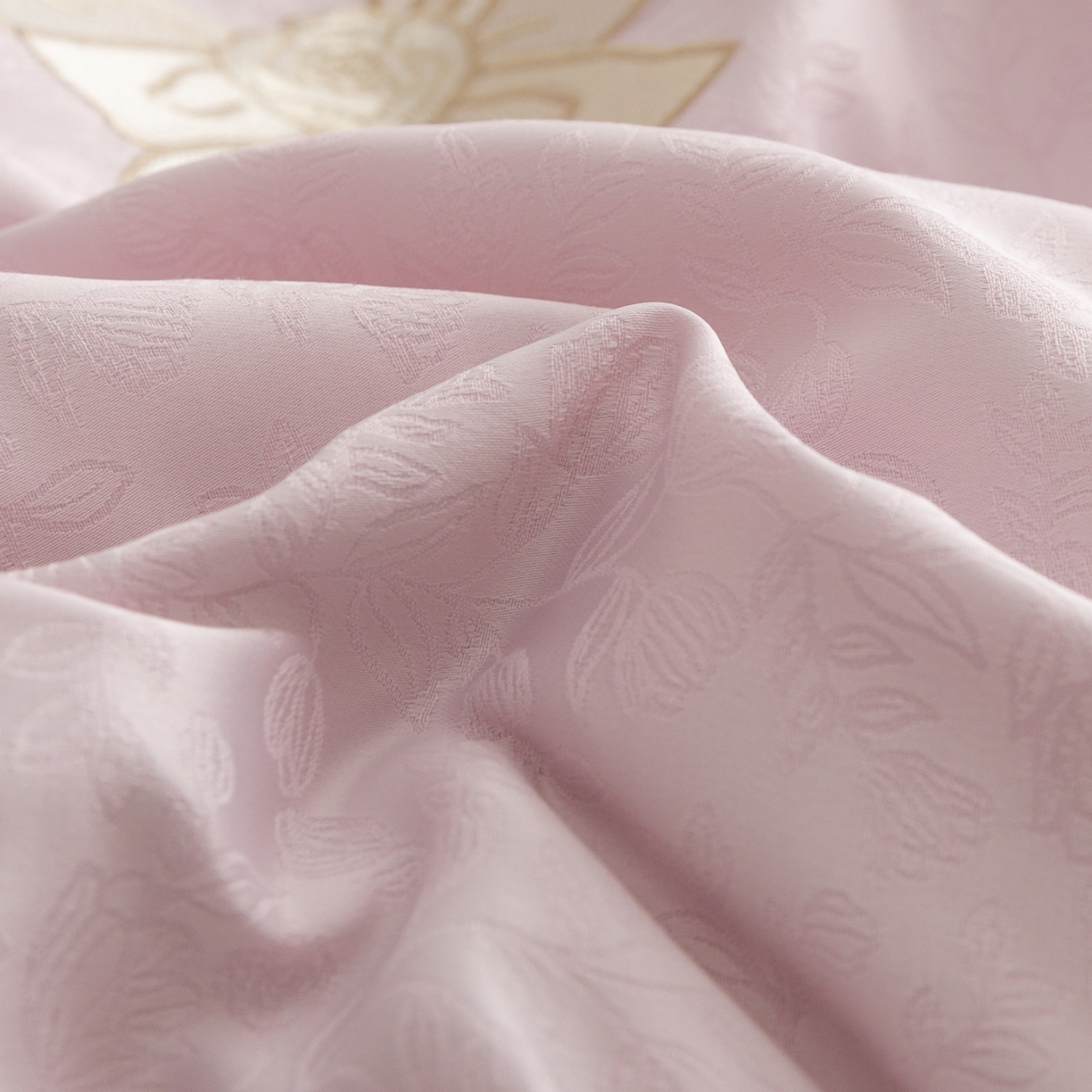 91家纺网 家纺一手货源 找家纺 优贝家纺 2026新款提花冰丝刺绣床盖四件套 蝴蝶结-雅紫