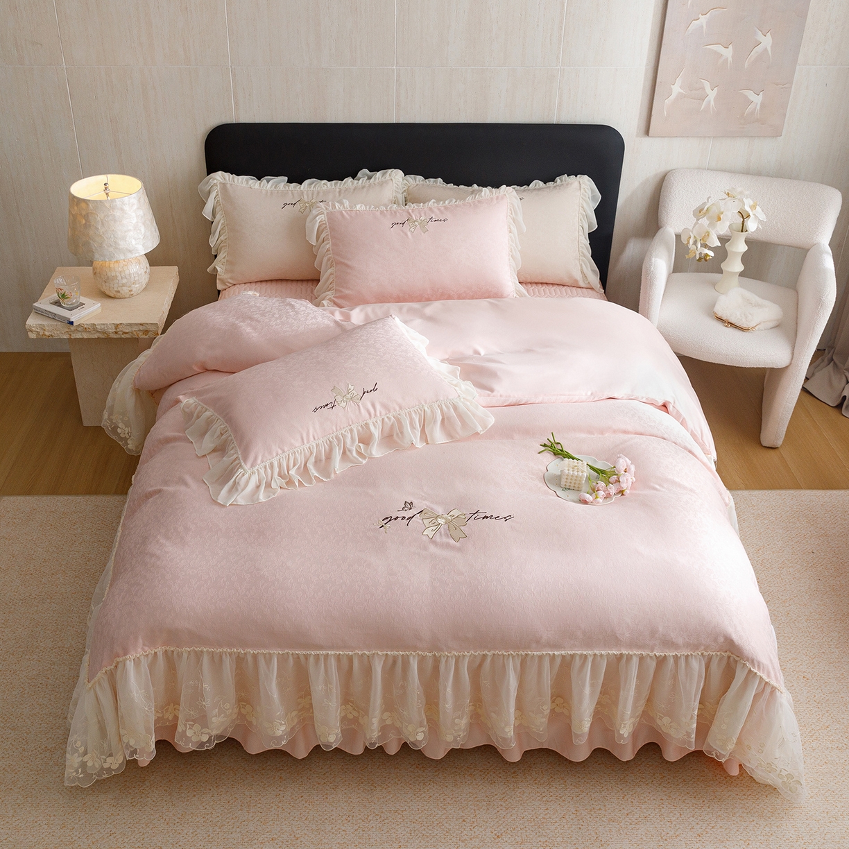 91家纺网 家纺一手货源 找家纺 （总）绒棉世家 2026新款提花冰丝刺绣床盖四件套