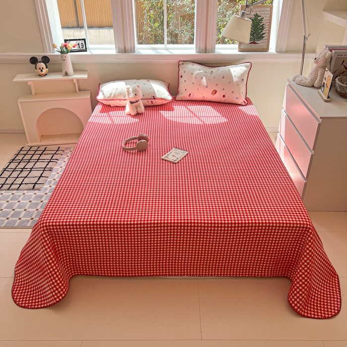 91家纺网 家纺一手货源 找家纺 欧尚 2026新款泡芙纱三角针床盖夏被四件套 星光凯蒂