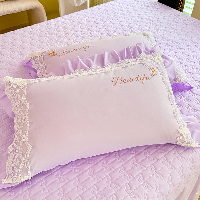 91家纺网 家纺一手货源 找家纺 苏米娜家纺SUMINA 2026韩版亲肤水洗棉公主风夏被床盖款-花涧绣梦 花涧绣梦-优雅紫