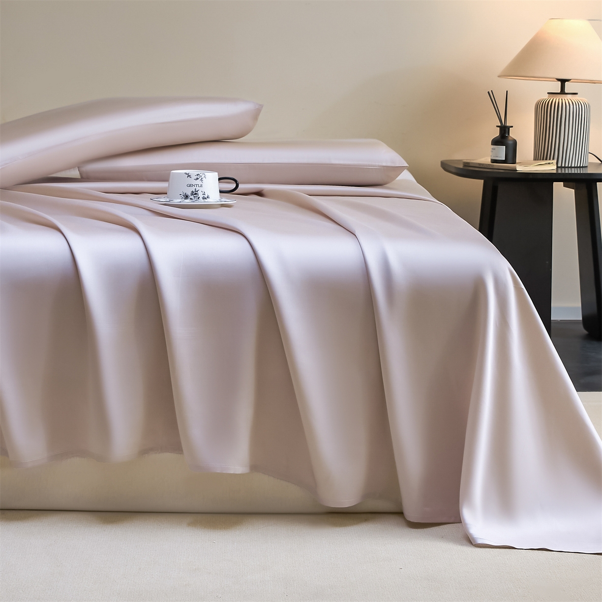 91家纺网 家纺一手货源 找家纺 （总）DC 2026新款莱赛尔天丝纯色单品床单