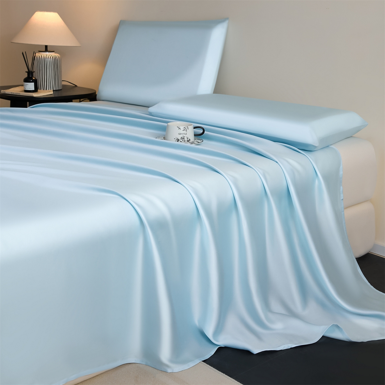 91家纺网 家纺一手货源 找家纺 （总）DC 2026新款莱赛尔天丝纯色单品床单