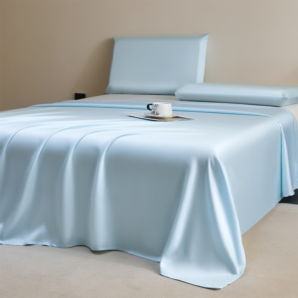 91家纺网 家纺一手货源 找家纺 （总）DC 2026新款莱赛尔天丝纯色单品床单