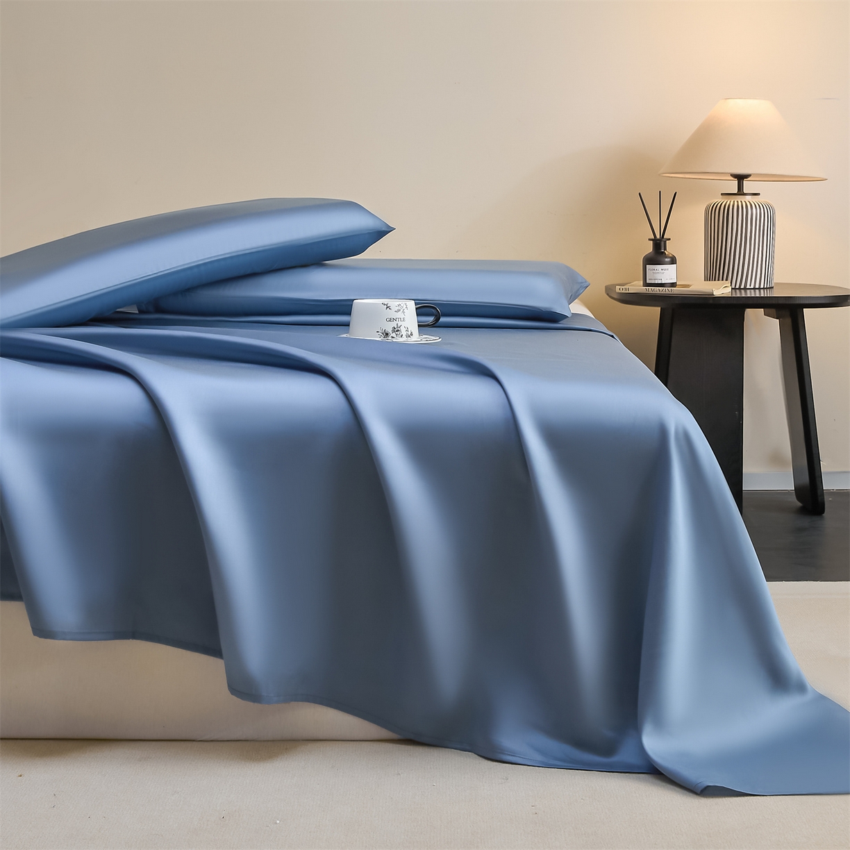 91家纺网 家纺一手货源 找家纺 （总）DC 2026新款莱赛尔天丝纯色单品床单