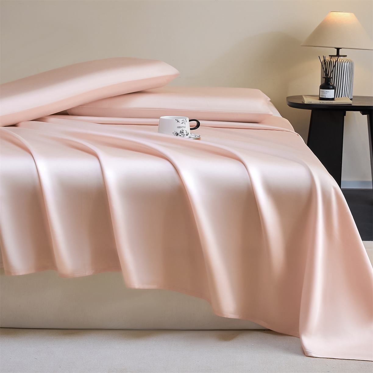 91家纺网 家纺一手货源 找家纺 （总）DC 2026新款莱赛尔天丝纯色单品床单