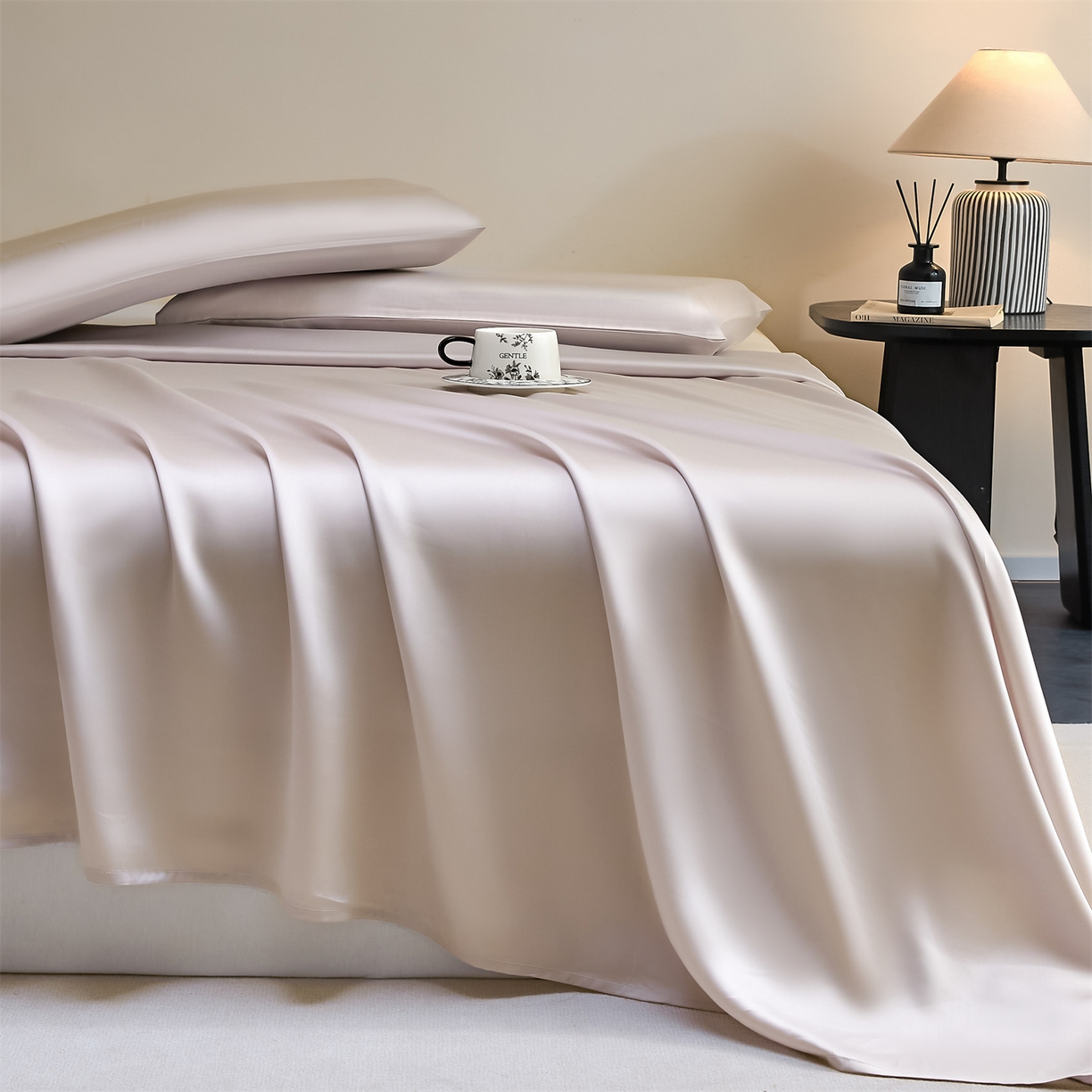 91家纺网 家纺一手货源 找家纺 （总）DC 2026新款莱赛尔天丝纯色单品床单