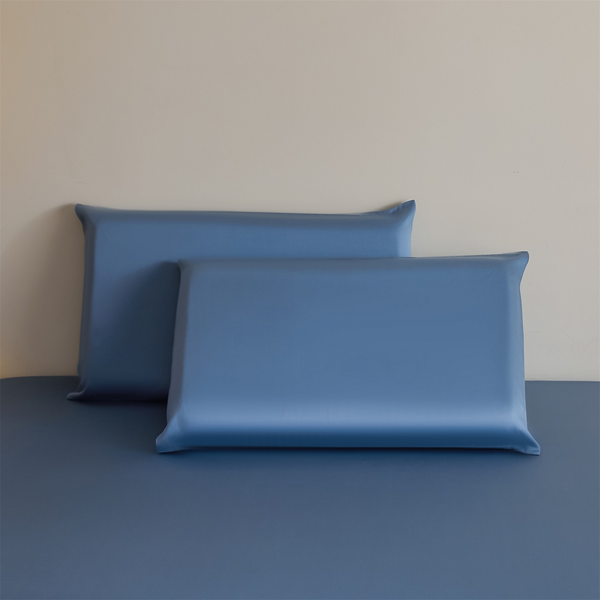 91家纺网 家纺一手货源 找家纺 DC 2026新款莱赛尔天丝纯色单品床单 梵高蓝