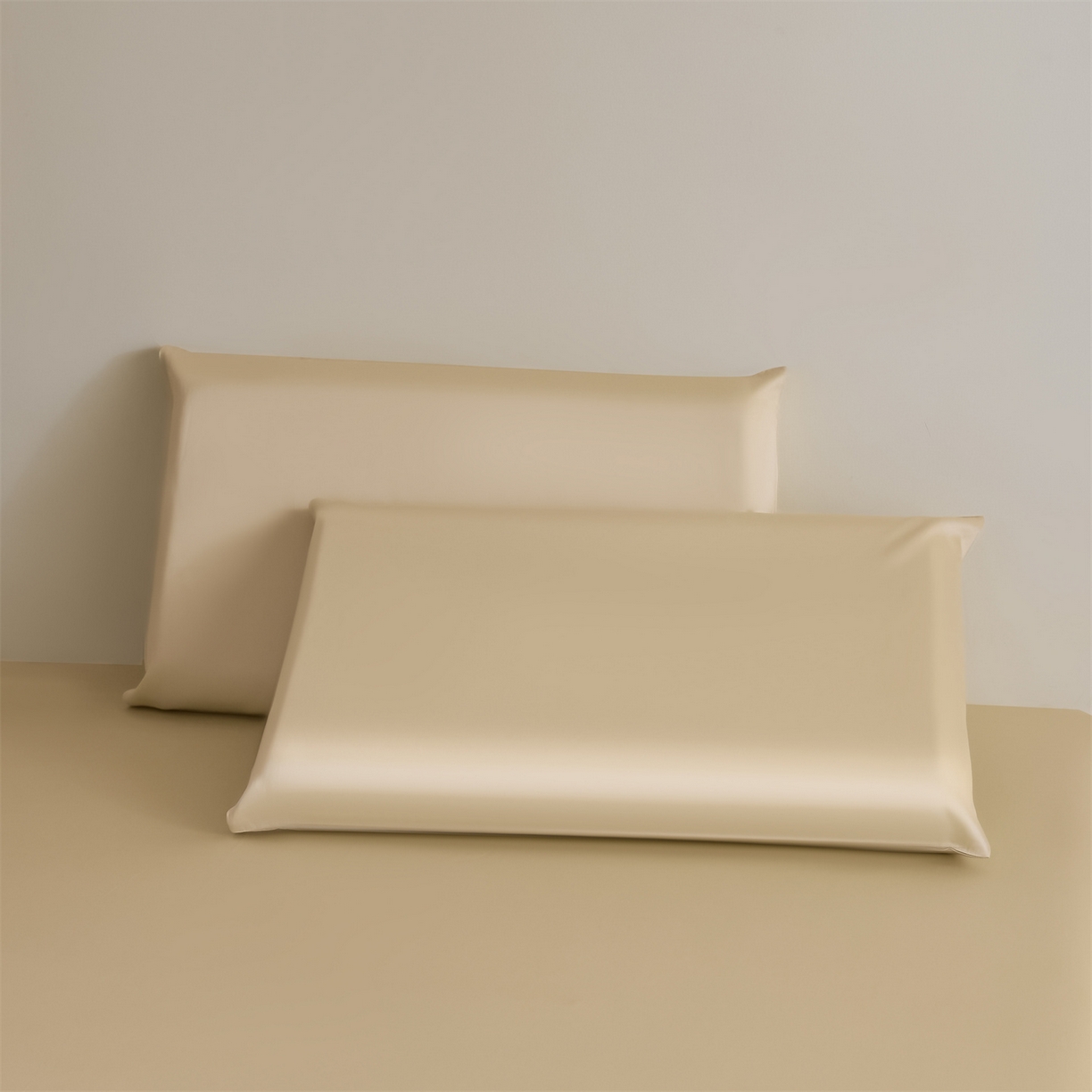 91家纺网 家纺一手货源 找家纺 DC 2026新款莱赛尔天丝纯色单品床单 卡其