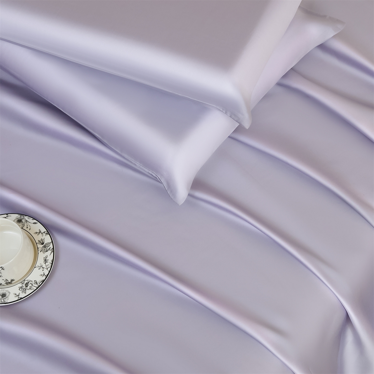 91家纺网 家纺一手货源 找家纺 DC 2026新款莱赛尔天丝纯色单品床单 风信紫