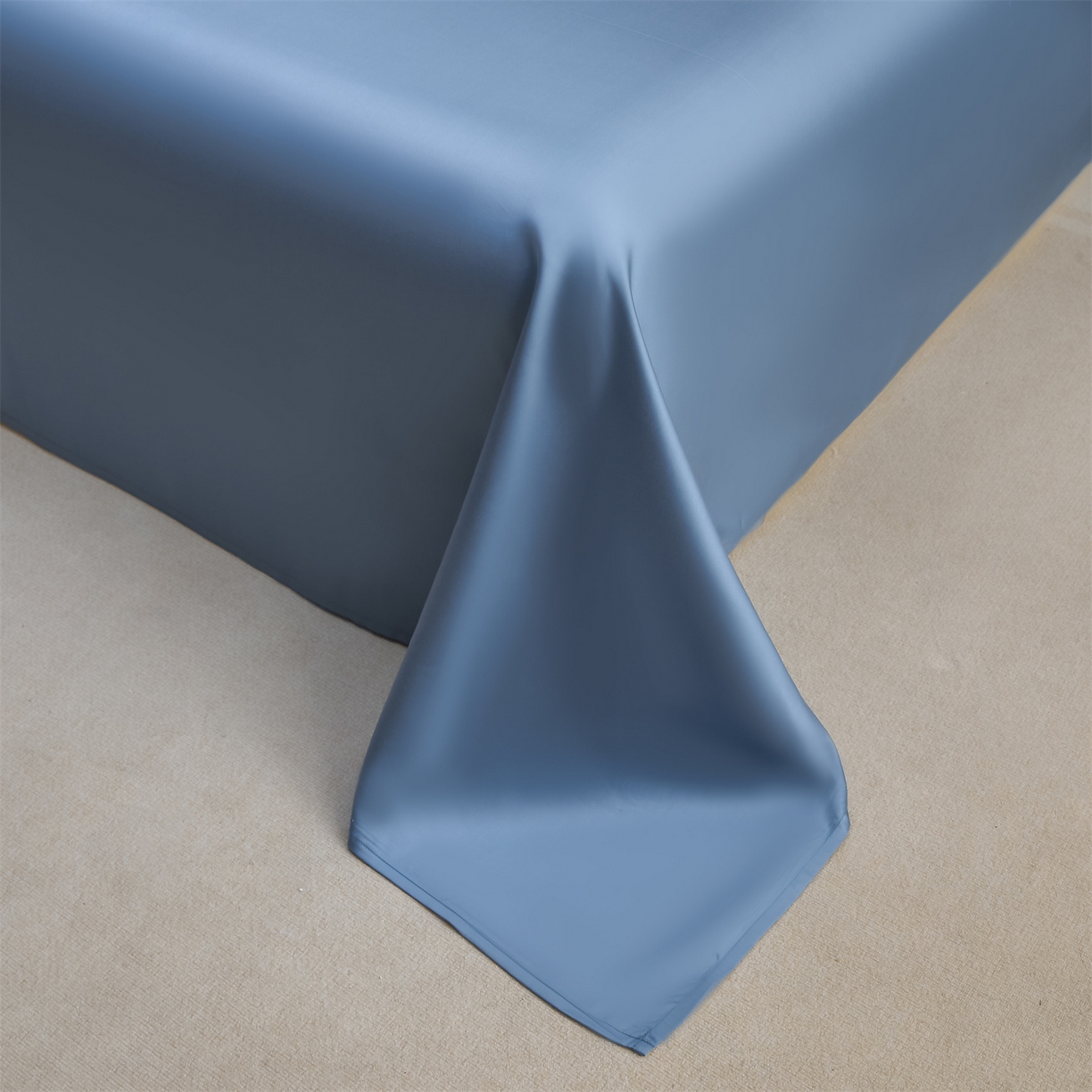 91家纺网 家纺一手货源 找家纺 DC 2026新款莱赛尔天丝纯色单品床单 梵高蓝