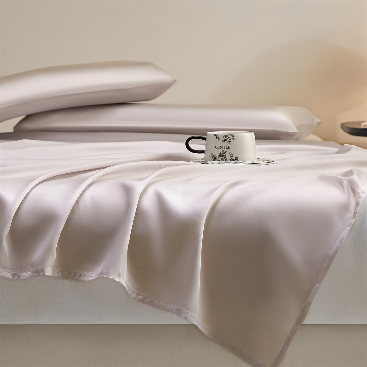 91家纺网 家纺一手货源 找家纺 DC 2026新款莱赛尔天丝纯色单品床单 椰子灰