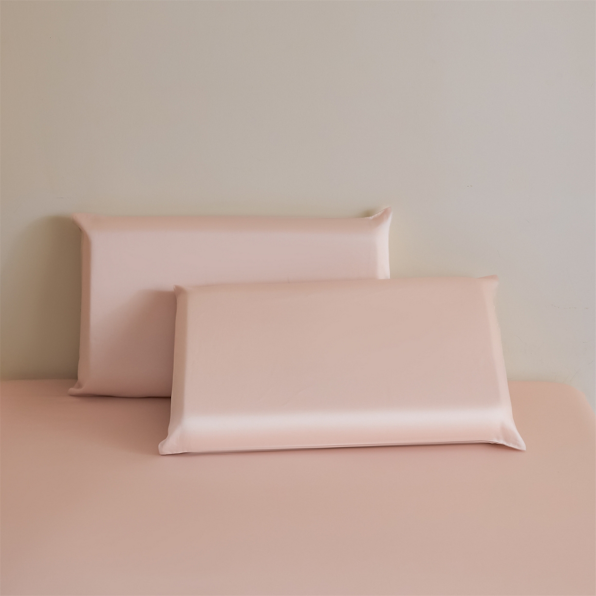 91家纺网 家纺一手货源 找家纺 DC 2026新款莱赛尔天丝纯色单品床单 素粉