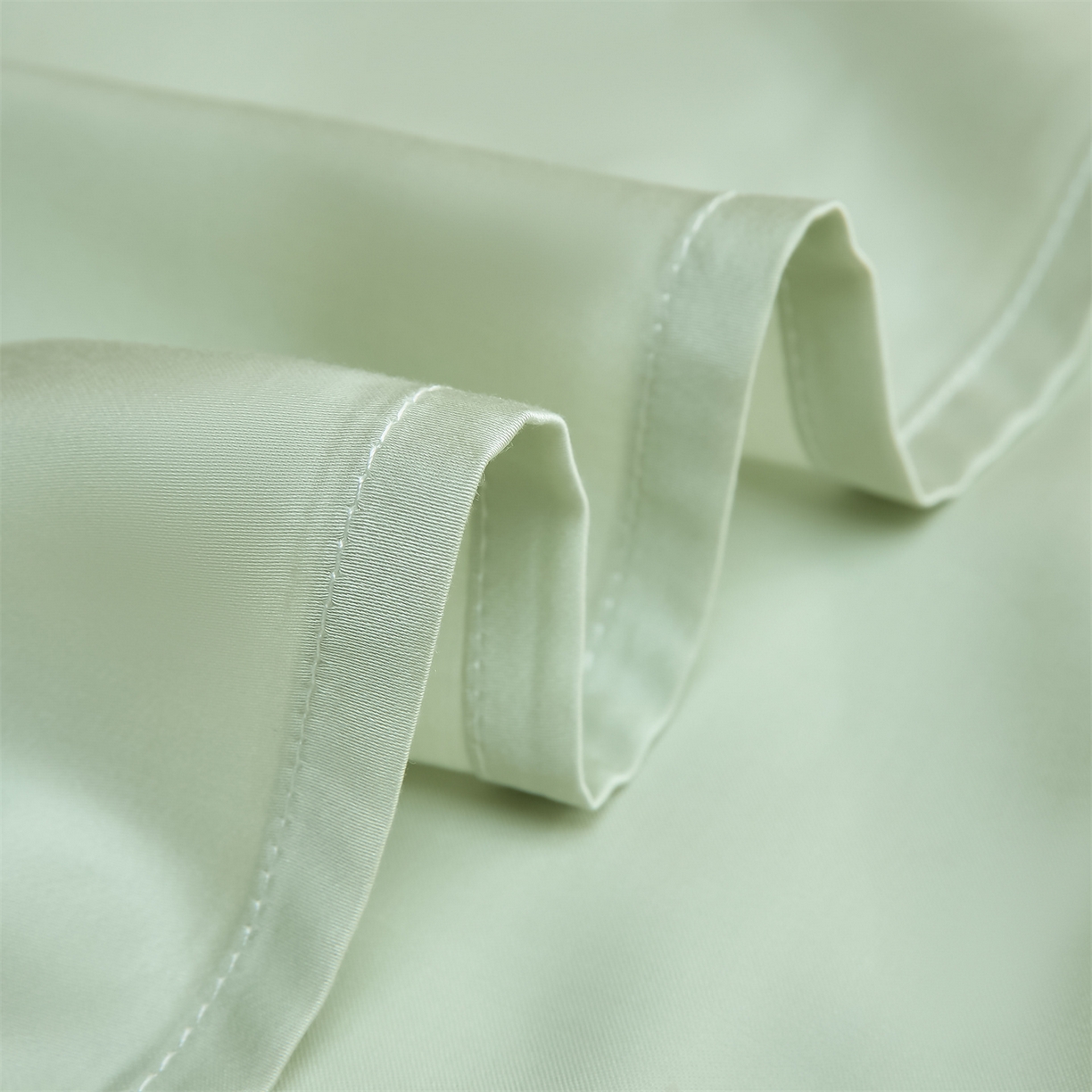 91家纺网 家纺一手货源 找家纺 DC 2026新款莱赛尔天丝纯色单品床单 亚丁绿