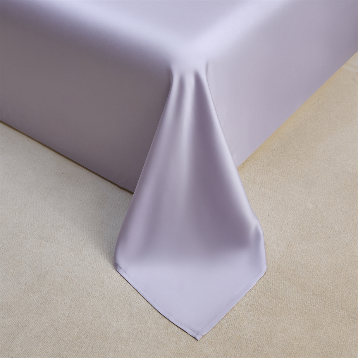 91家纺网 家纺一手货源 找家纺 DC 2026新款莱赛尔天丝纯色单品床单 风信紫