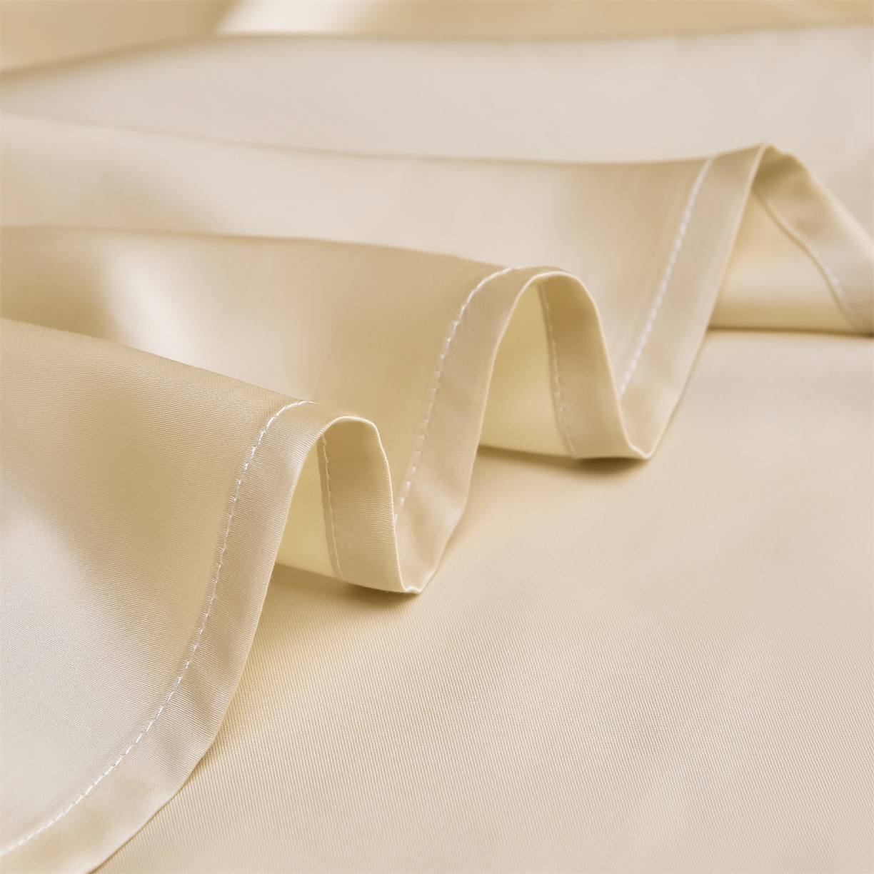 91家纺网 家纺一手货源 找家纺 DC 2026新款莱赛尔天丝纯色单品床单 卡其