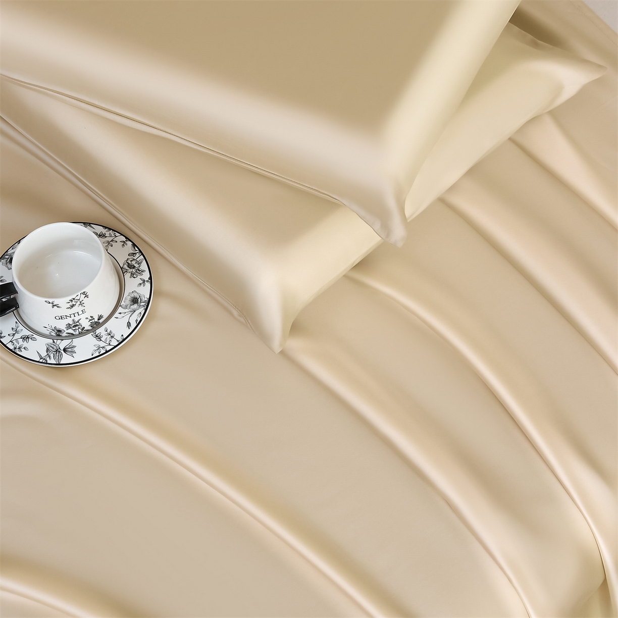 91家纺网 家纺一手货源 找家纺 DC 2026新款莱赛尔天丝纯色单品床单 卡其