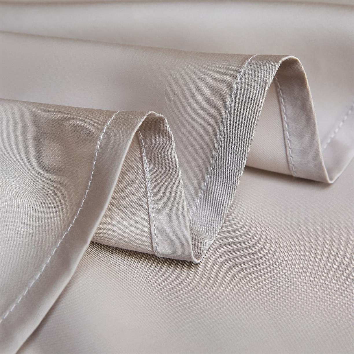 91家纺网 家纺一手货源 找家纺 DC 2026新款莱赛尔天丝纯色单品床单 流沙灰