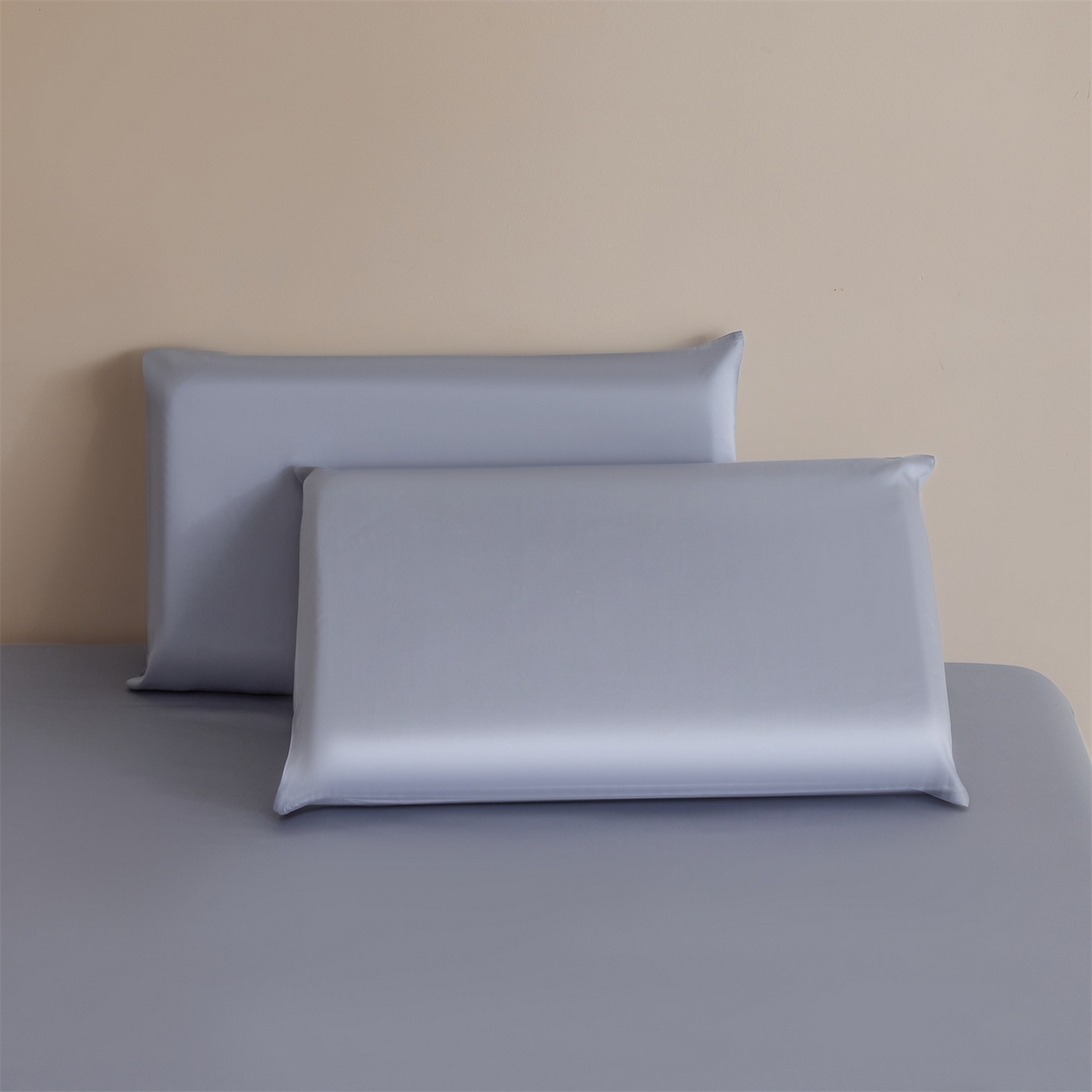 91家纺网 家纺一手货源 找家纺 DC 2026新款莱赛尔天丝纯色单品床单 极光蓝