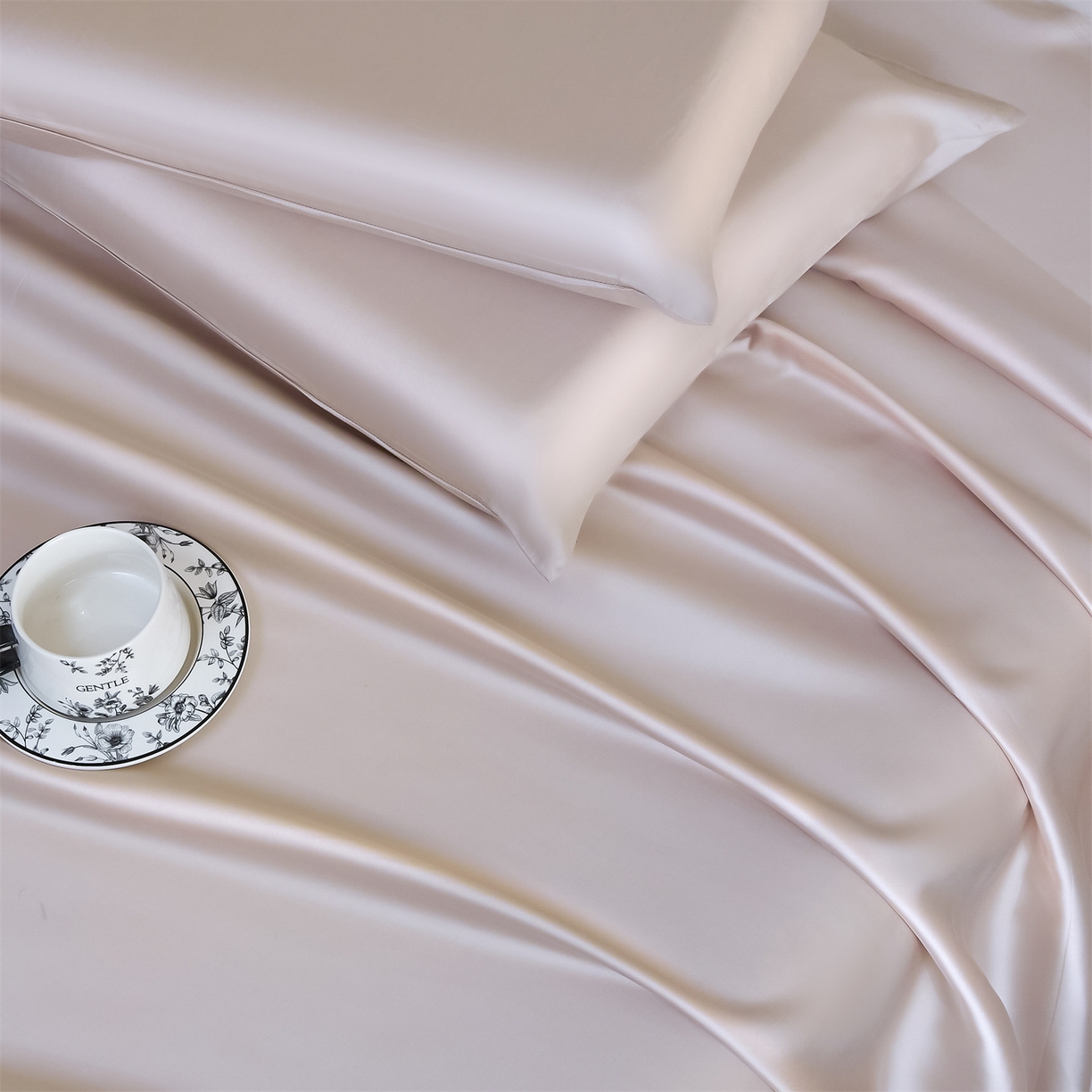 91家纺网 家纺一手货源 找家纺 DC 2026新款莱赛尔天丝纯色单品床单 浅茶