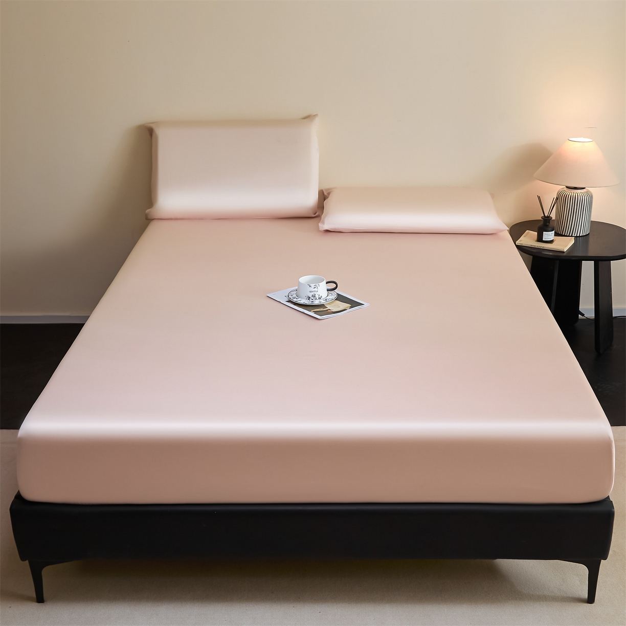 91家纺网 家纺一手货源 找家纺 （总）DC 2026新款莱赛尔天丝纯色单品床笠