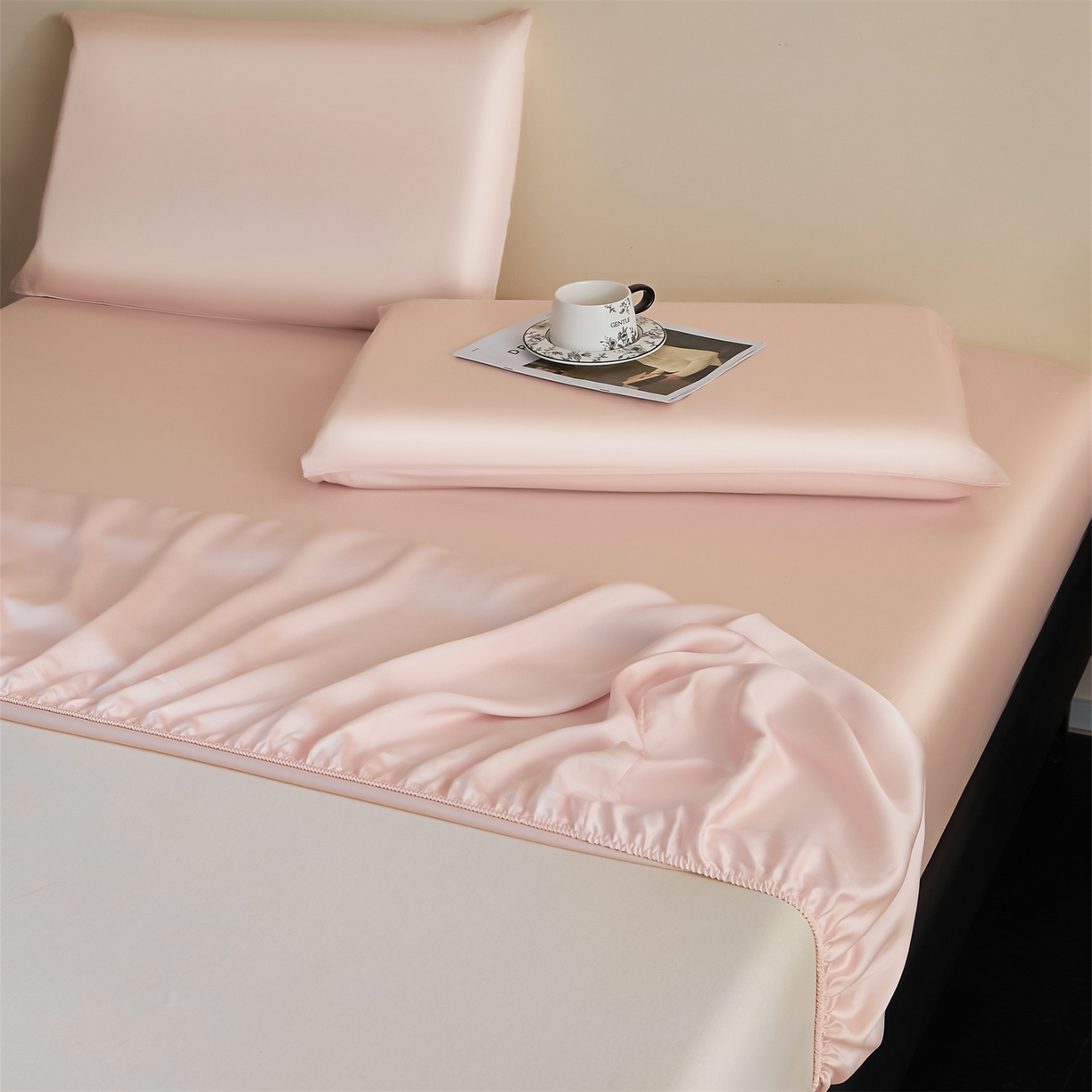 91家纺网 家纺一手货源 找家纺 （总）DC 2026新款莱赛尔天丝纯色单品床笠