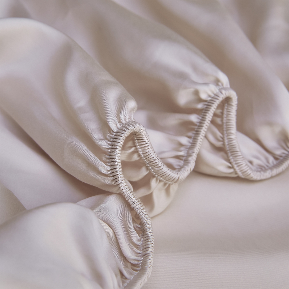 91家纺网 家纺一手货源 找家纺 DC 2026新款莱赛尔天丝纯色单品床笠 流沙灰