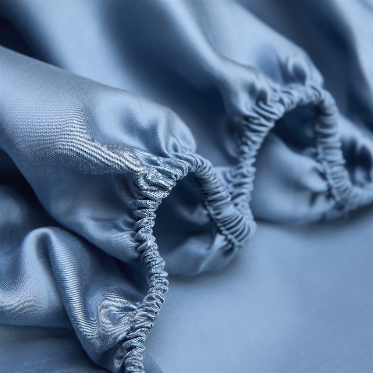 91家纺网 家纺一手货源 找家纺 DC 2026新款莱赛尔天丝纯色单品床笠 梵高蓝