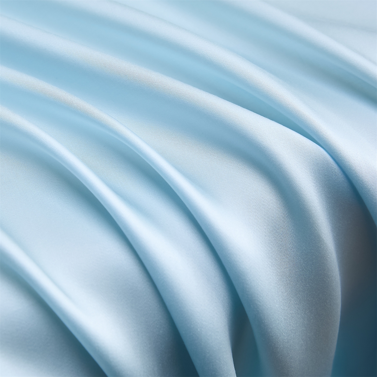 91家纺网 家纺一手货源 找家纺 DC 2026新款莱赛尔天丝纯色单品床笠 淡海蓝