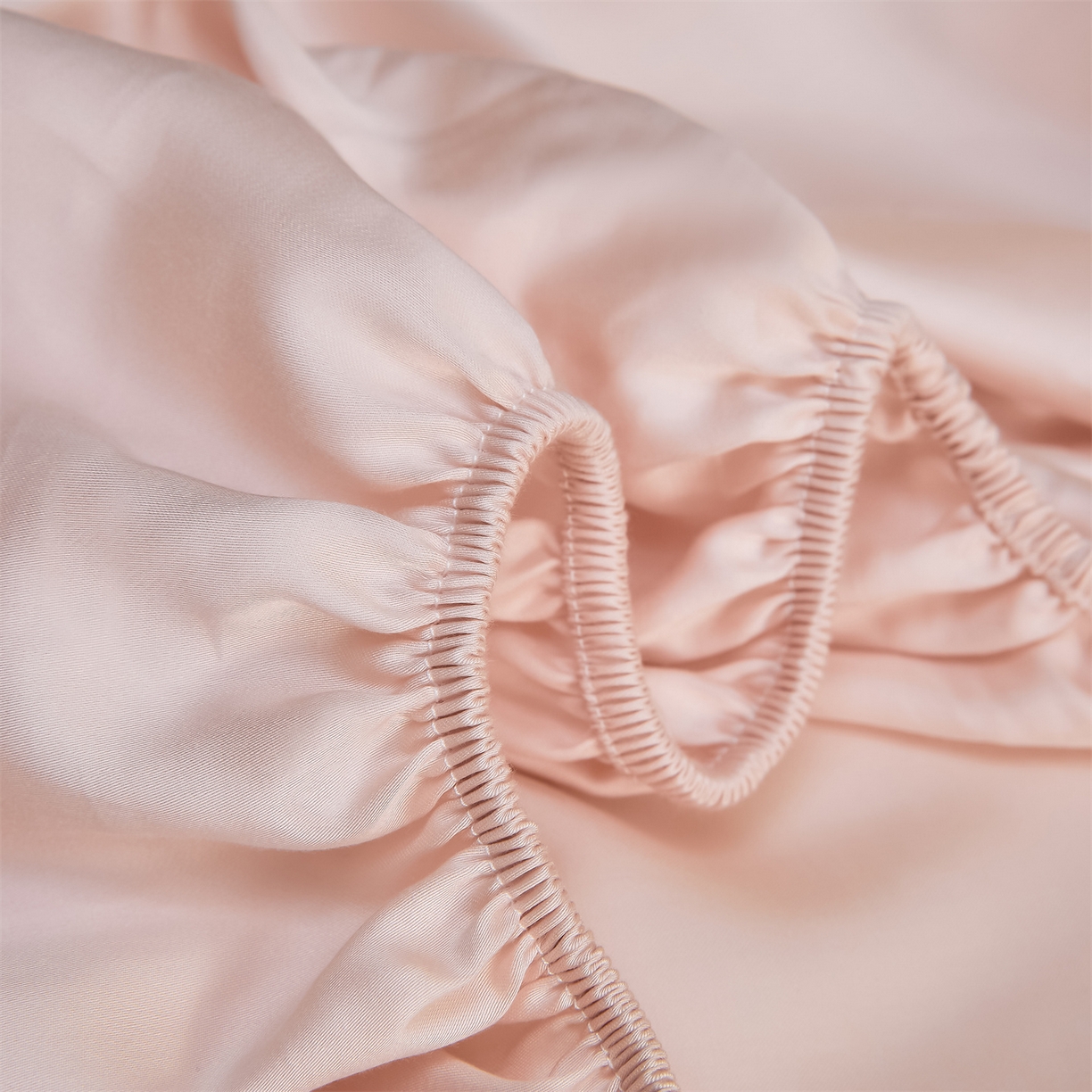 91家纺网 家纺一手货源 找家纺 DC 2026新款莱赛尔天丝纯色单品床笠 素粉