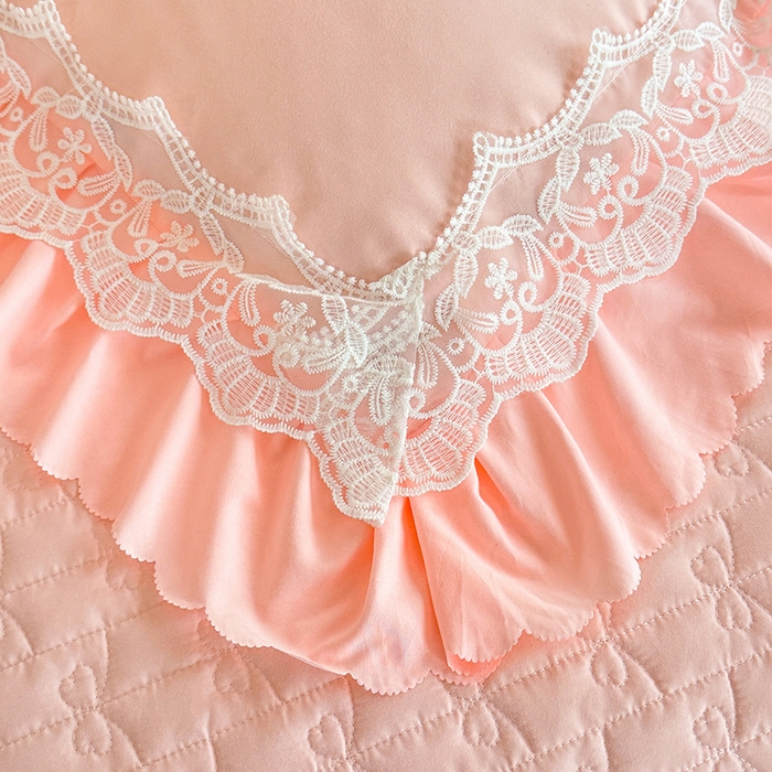 91家纺网 家纺一手货源 找家纺 （总）苏米娜家纺SUMINA 2026韩版亲肤水洗棉公主风床盖款系列-花涧绣梦