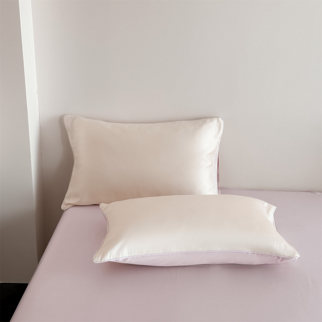 91家纺网 家纺一手货源 找家纺 无界 2026新款水洗真丝夏被-麻绳雪花绗缝-伊芙琳 伊芙琳 杏白+素粉