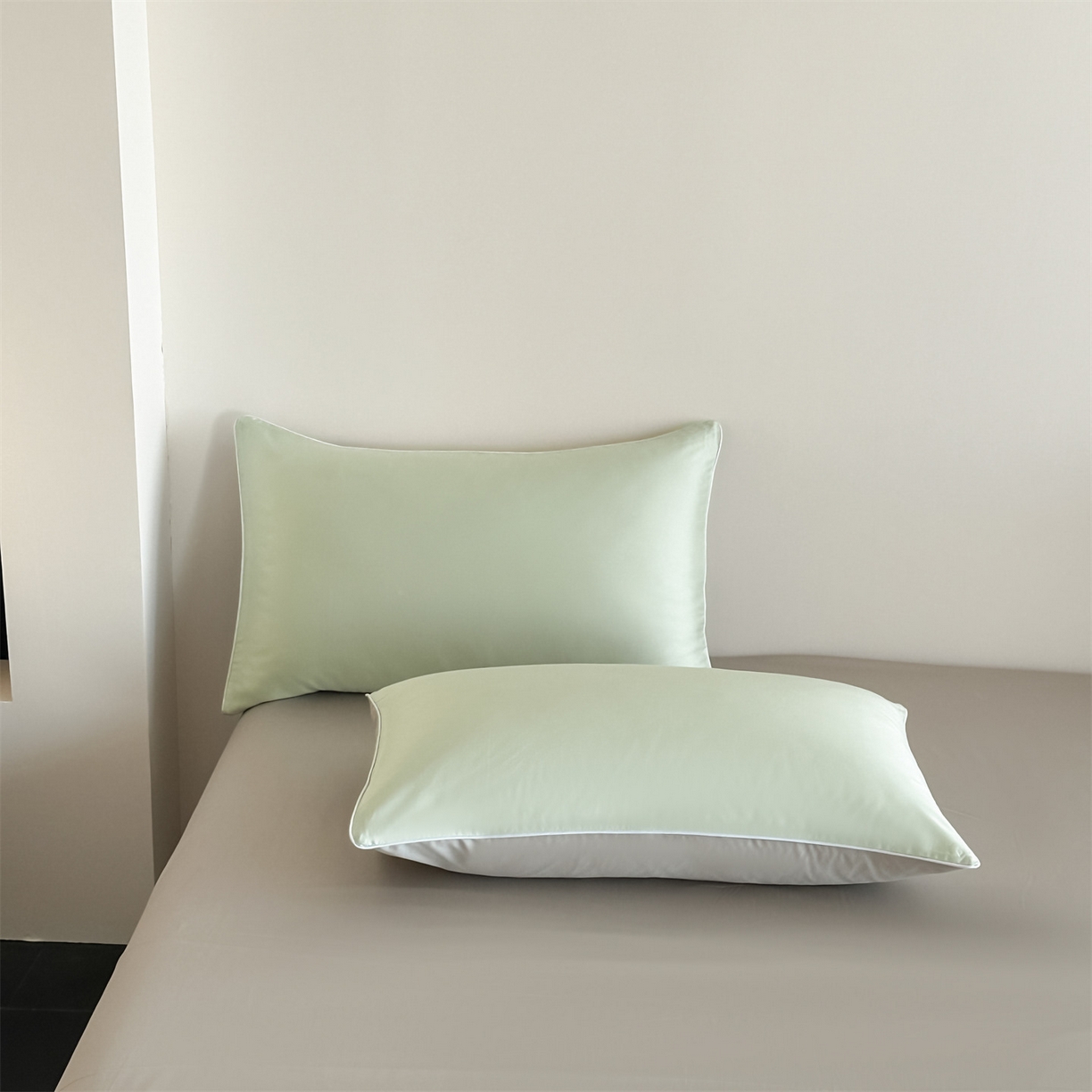 91家纺网 家纺一手货源 找家纺 无界 2026新款水洗真丝夏被-麻绳雪花绗缝-伊芙琳 伊芙琳 亚丁绿+冰川灰