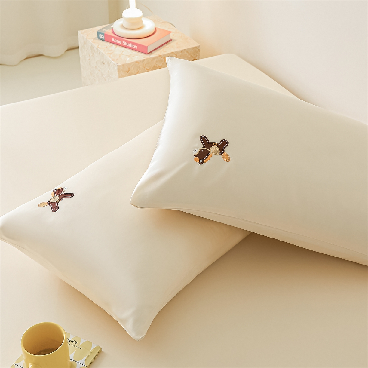 91家纺网 家纺一手货源 找家纺 （总）DC 2026新款莱赛尔天丝卡通刺绣单品床笠