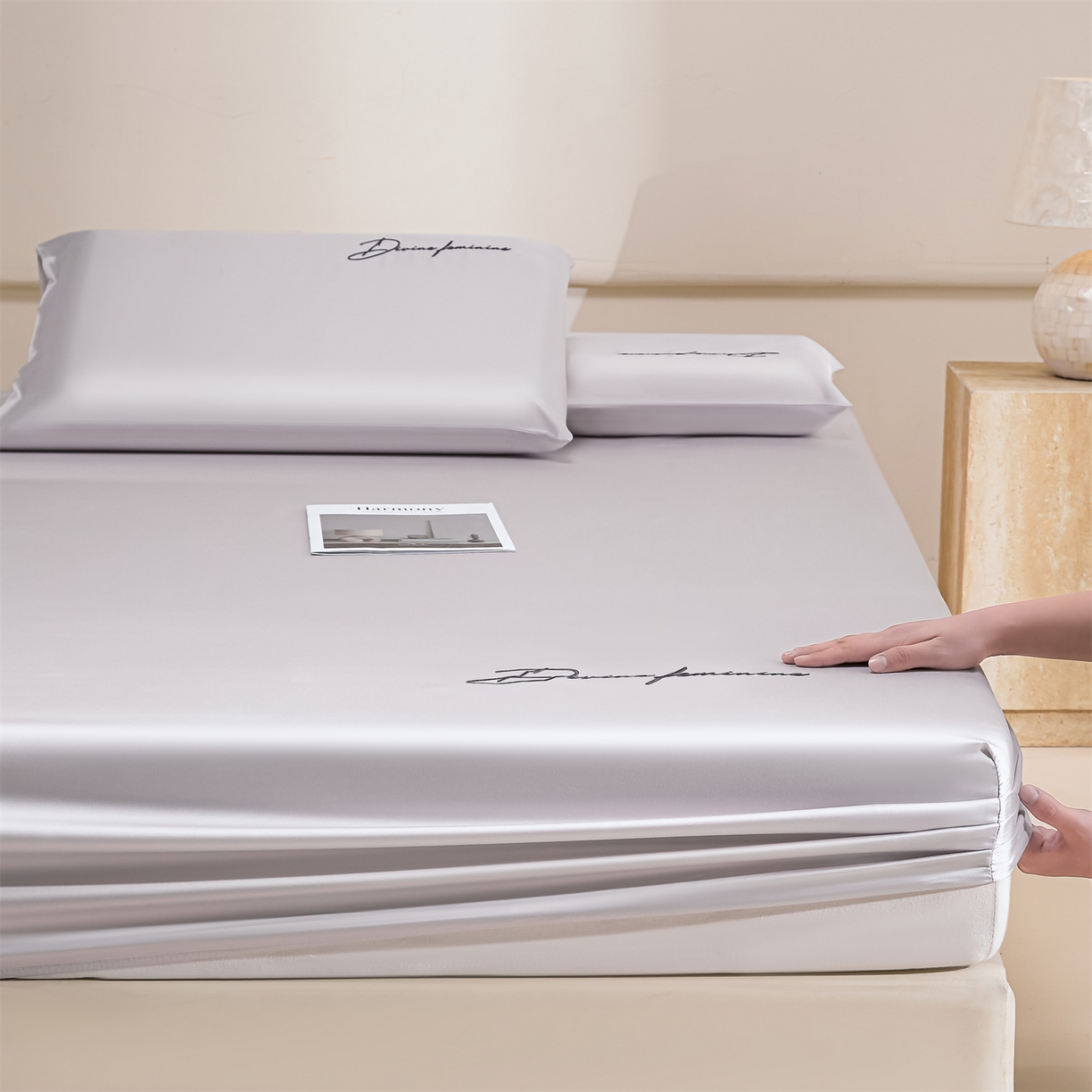 91家纺网 家纺一手货源 找家纺 （总）DC 2026新款莱赛尔天丝轻奢刺绣单品床笠