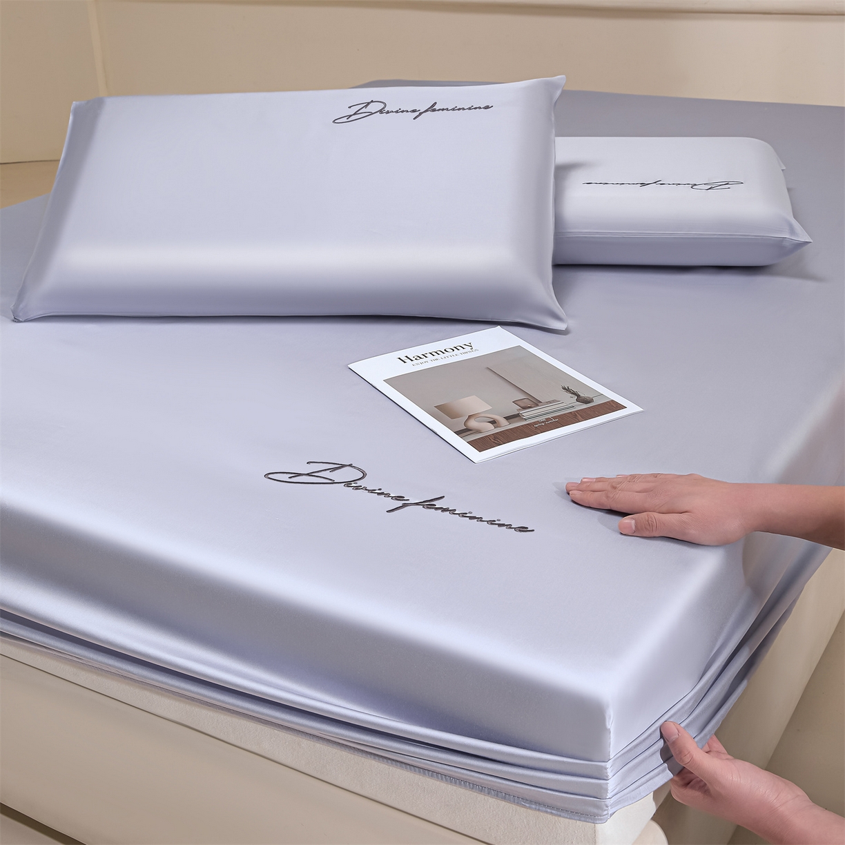 91家纺网 家纺一手货源 找家纺 （总）DC 2026新款莱赛尔天丝轻奢刺绣单品床笠