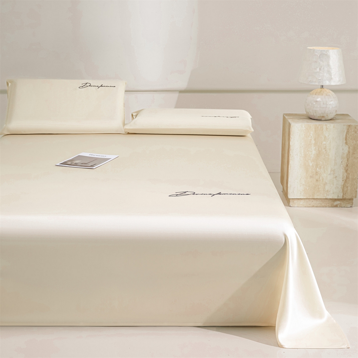 91家纺网 家纺一手货源 找家纺 （总）DC 2026新款莱赛尔天丝轻奢刺绣单品床单