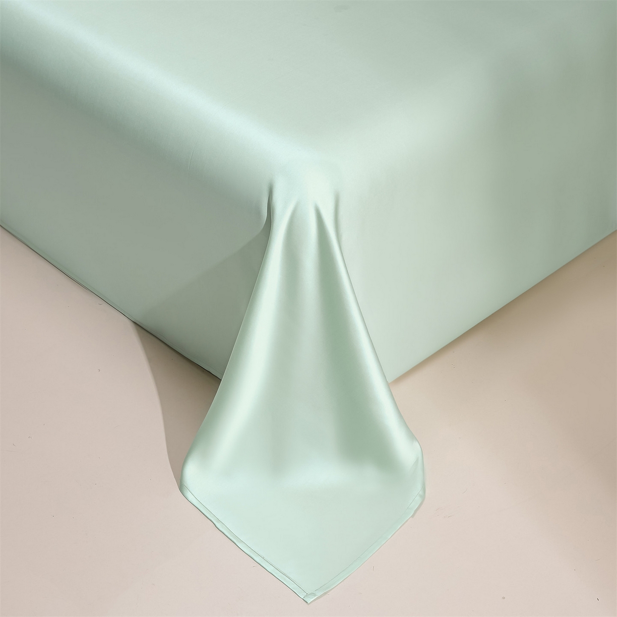 91家纺网 家纺一手货源 找家纺 DC 2026新款莱赛尔天丝轻奢刺绣单品床单 亚丁绿