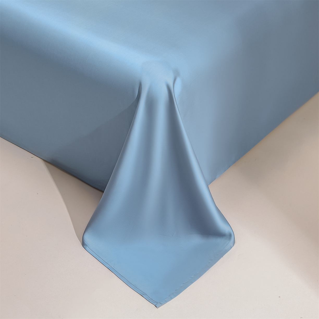 91家纺网 家纺一手货源 找家纺 DC 2026新款莱赛尔天丝轻奢刺绣单品床单 梵高蓝