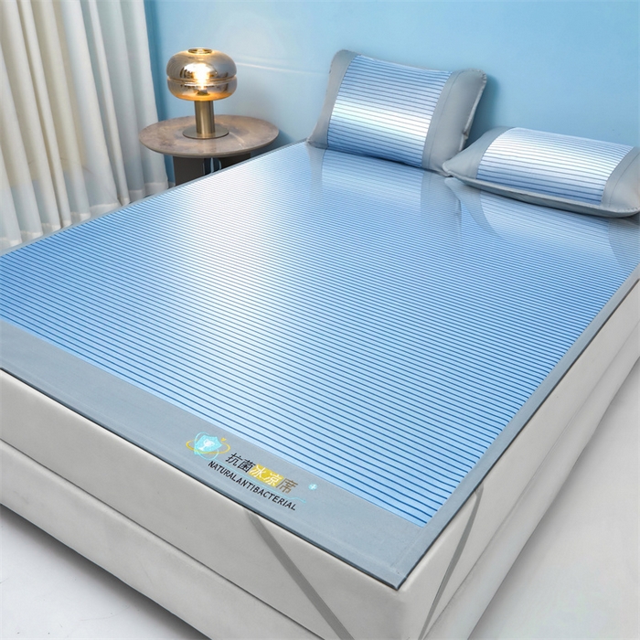 91家纺网 家纺一手货源 找家纺 （总）航途席业 2026新款抗菌冰凉席饼干条纹无纺布凉席席子