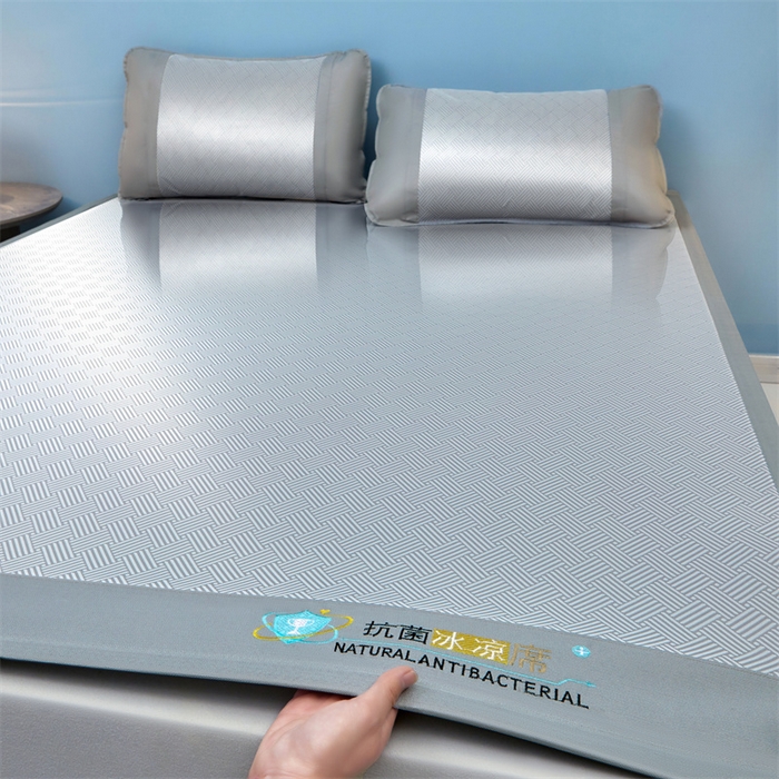 91家纺网 家纺一手货源 找家纺 （总）航途席业 2026新款抗菌冰凉席饼干条纹无纺布凉席席子