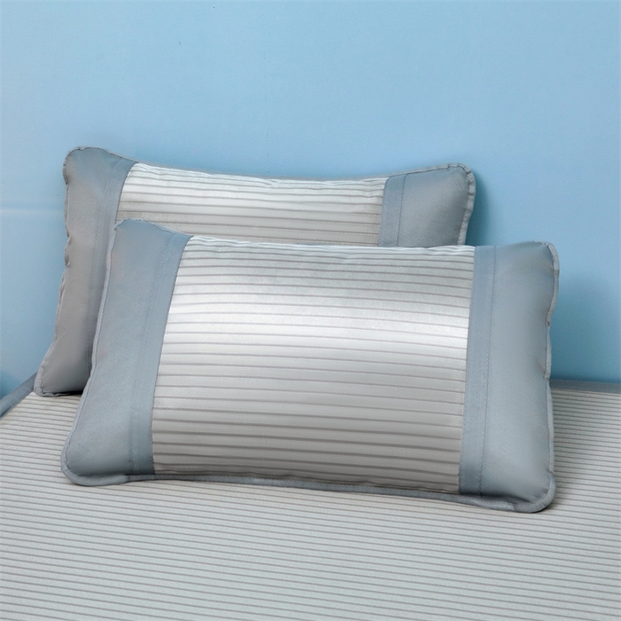 91家纺网 家纺一手货源 找家纺 航途席业 2026新款抗菌冰凉席饼干条纹无纺布凉席席子 素夏 绅士灰