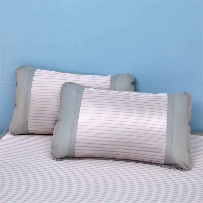 91家纺网 家纺一手货源 找家纺 航途席业 2026新款抗菌冰凉席饼干条纹无纺布凉席席子 素夏 树莓粉